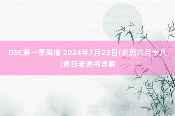 DSC第一季高清 2024年7月23日(农历六月十八)逐日老通书详解