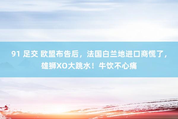 91 足交 欧盟布告后，法国白兰地进口商慌了，雄狮XO大跳水！牛饮不心痛