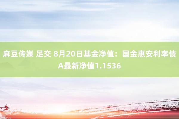 麻豆传媒 足交 8月20日基金净值：国金惠安利率债A最新净值1.1536