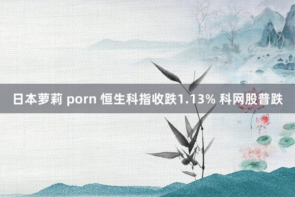 日本萝莉 porn 恒生科指收跌1.13% 科网股普跌