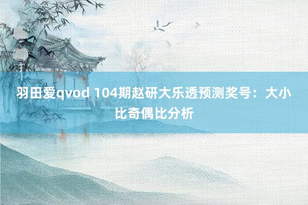 羽田爱qvod 104期赵研大乐透预测奖号：大小比奇偶比分析